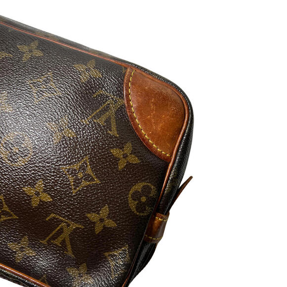 Louis Vuitton Marly Dragonne Wristlet Monogram Brown Leather Gold Hardware - Picture 3 of 6